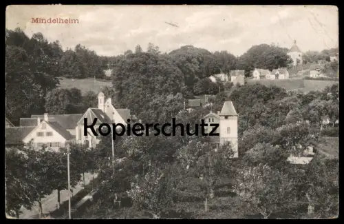 ALTE POSTKARTE MINDELHEIM PANORAMA 1906 GESAMTANSICHT BAYERN Ansichtskarte AK cpa postcard