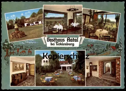 ÄLTERE POSTKARTE LAGGENBECK GASTHAUS AATAL BEI TECKLENBURG H. BROCKSCHMIDT MODELL WINDMÜHLE molen windmill model