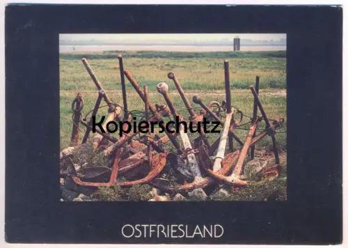 ÄLTERE POSTKARTE OSTFRIESLAND SAMMLUNG VON ANKERN ANKER VOM SCHIFF ship anchor ancre Ansichtskarte AK cpa postcard