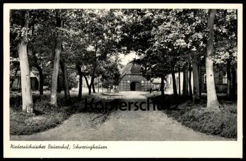 ALTE POSTKARTE SCHWERINGHAUSEN NIEDERSÄCHSISCHER BAUERNHOF ALLEE BAUERNHAUS EHRENBURG SCHWAFÖRDEN AK cpa postcard