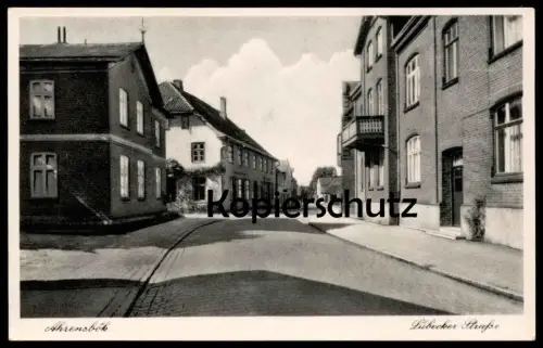 ALTE POSTKARTE AHRENSBÖK LÜBECKER STRASSE Kreis Ostholstein Ansichtskarte AK cpa postcard