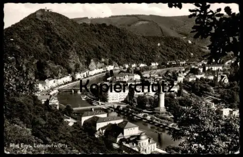 ÄLTERE POSTKARTE BAD EMS LAHNAUFWÄRTS PANORAMA LAHN AK Ansichtskarte postcard cpa
