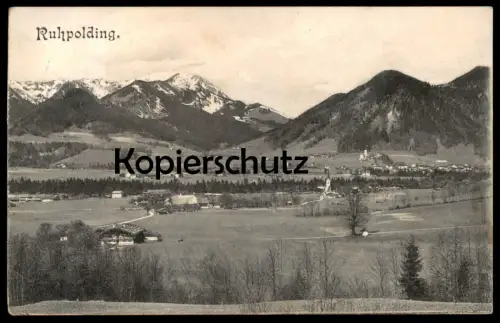 ALTE POSTKARTE RUHPOLDING PANORAMA 1908 Gesamtansicht Totalansicht Ansichtskarte cpa postcard