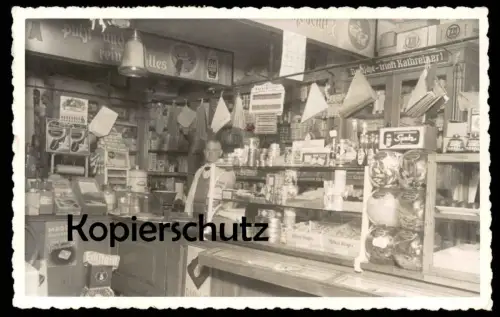 ALTE FOTO POSTKARTE KOLONIALWARENLADEN STEMPEL STEINBACH HALLENBERG MAGGI ECKSTEIN ATA XOX MIDAL KNORR GESCHÄFT AK photo