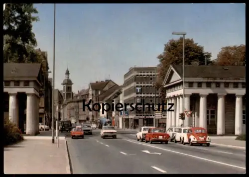 ÄLTERE POSTKARTE DÜSSELDORF RATINGER TOR VW KÄFER ROT WEISS VOLKSWAGEN FIAT 850 SPIDER Ansichtskarte AK cpa postcard