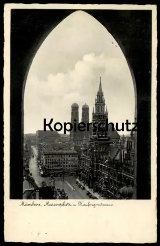 ALTE POSTKARTE MÜNCHEN MARIENPLATZ MIT KAUFINGERSTRASSE 1939 Ansichtskarte AK postcard cpa