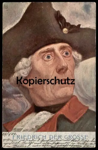 ALTE POSTKARTE POTSDAM FRIEDRICH II. DER GROSSE DER ALTE FRITZ PORTRÄT Ansichtskarte cpa postcard AK