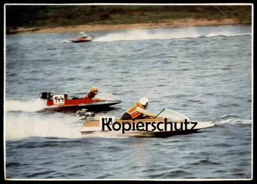 ÄLTERE POSTKARTE MOTORBOOTRENNEN MOTORBOOT Boot motorboat racing Schiff ship course de bateaux à moteur postcard cpa AK