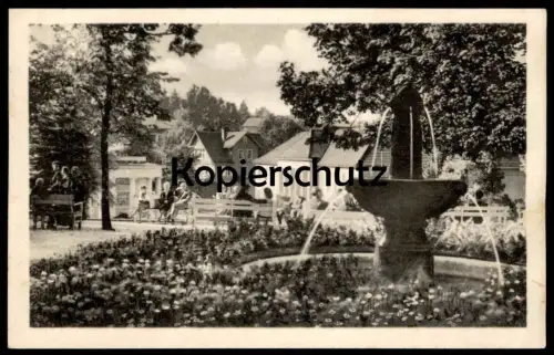 ÄLTERE POSTKARTE BAD LIEBENSTEIN BLICK VOM KURPARK ZUM BADHAUS UND BRUNNENTEMPEL Thüringen AK Ansichtskarte cpa postcard