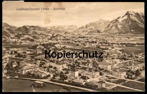 ALTE POSTKARTE LANDESHEILANSTALT LEHEN SALZBURG FREIMARKE STEMPEL KAUFET WOHLTÄTIGKEITS POSTMARKEN cpa AK Ansichtskarte