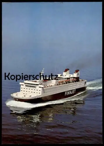 ÄLTERE POSTKARTE FÄHRE MS FINNJET FÄHRDIENST TRAVEMÜNDE HELSINKI ferry Schiff Motorschiff ship bateau AK cpa postcard