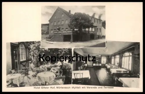 ÄLTERE POSTKARTE MÜRLENBACH HOTEL EIFELER HOF KYLLTAL BESITZER HEINRICH HAMMEL EIFEL GEROLSTEIN Ansichtskarte postcard