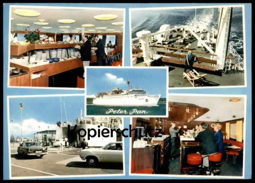 ÄLTERE POSTKARTE MS PETER PAN LÜBECK TT LINIE TRAVEMÜNDE & TRELLEBORG AUTOFÄHRE Schiff Motorschiff ship bateau postcard