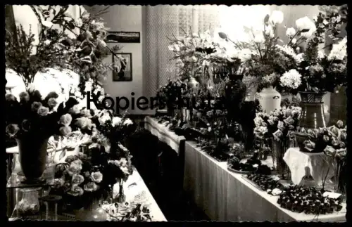 ÄLTERE POSTKARTE SEBNITZ ÄLTESTE BLUMENSCHAU STADT DER KÜNSTLICHEN BLUMEN FIRMA C. F. STURM Ansichtskarte postcard cpa