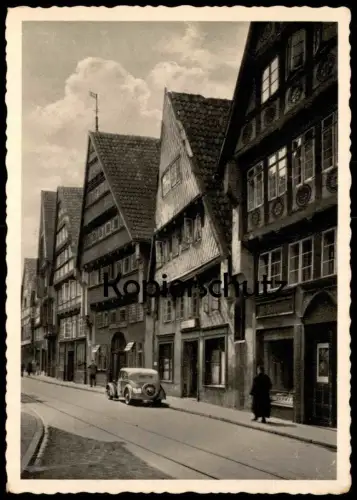 ALTE POSTKARTE OSNABRÜCK ALTE HÄUSER IN DER BIERSTRASSE HAUS AUTO Ansichtskarte cpa AK postcard