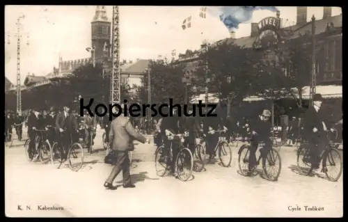 ALTE POSTKARTE KOBENHAVN CYCLE TRAFIKEN VERKEHR RADFAHRER RAD WIVEL Kopenhagen Kobenhaven postcard cpa AK Ansichtskarte