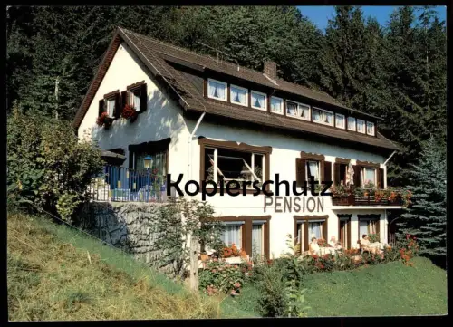 ÄLTERE POSTKARTE MÜNSTERTAL PENSION SCHÖNE AUSSICHT FAMILIE JOSEF MOLL KÖPFLEWEG SCHWARZWALD Ansichtskarte postcard cpa