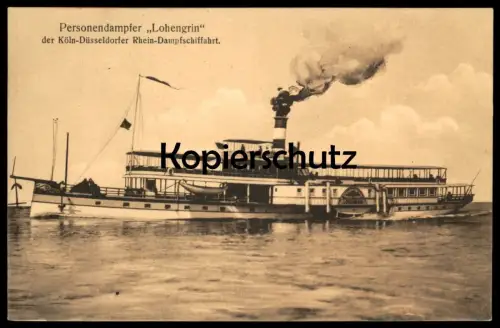 ALTE POSTKARTE KÖLN-DÜSSELDORFER RHEIN-DAMPFSCHIFFAHRT DAMPFER LOHENGRIN Schiff AK postcard steamship steamboat ship