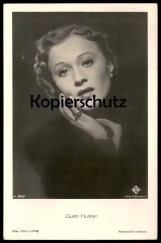 ALTE POSTKARTE GUSTI HUBER MIT RING FILM-SCHAUSPIELERIN FILM FOTO VERLAG UFA actress acteur postcard cpa Ansichtskarte