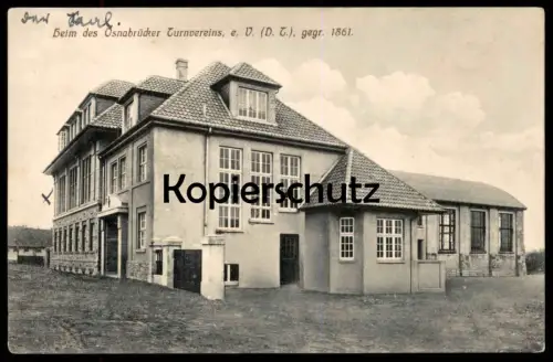 ALTE POSTKARTE OSNABRÜCK HEIM DES OSNABRÜCKER TURNVEREINS E. V. (D.T.) GEGRÜNDET 1861 Turnen Ansichtskarte cpa postcard