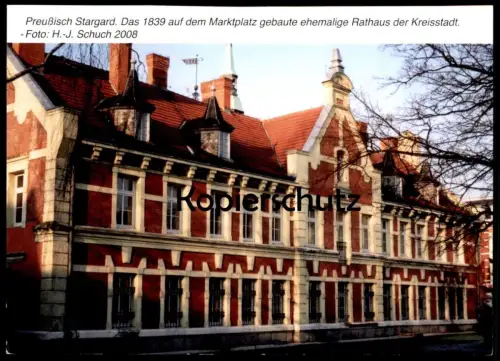 ÄLTERE POSTKARTE PREUSSISCH STARGARD MARKTPLATZ MIT RATHAUS STAROGARD GDANSKI POLEN POLSKA Poland postcard Ansichtskarte