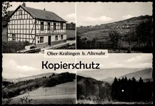 ALTE POSTKARTE OBER-KRÄLINGEN BEI ALTENAHR GASTHAUS HEINRICHS FREMDENPENSION OBERKRÄLINGEN ÜBER REMAGEN Ansichtskarte AK