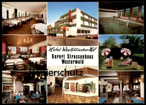 ÄLTERE POSTKARTE STRASSENHAUS HOTEL WESTFÄLISCHER HOF FAMILIE GLÖCKNER Rengsdorf-Waldbreitbach Ansichtskarte AK postcard