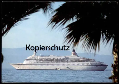 ÄLTERE POSTKARTE MIT DEM TRAUMSCHIFF ZUR COPACABANA LOTTO KREUZFAHRTSCHIFF DAMPFER Schiff ship postcard AK Ansichtskarte