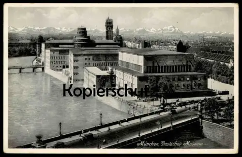 ALTE POSTKARTE MÜNCHEN DEUTSCHES MUSEUM ISAR PANORAMA AK Ansichtskarte postcard cpa