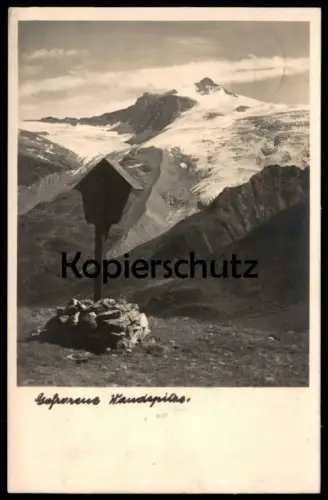 ALTE POSTKARTE GEFRORENE WANDSPITZE WEGKREUZ FLURKREUZ KREUZ ZILLERTAL HINTERTUX Österreich Ansichtskarte cpa postcard