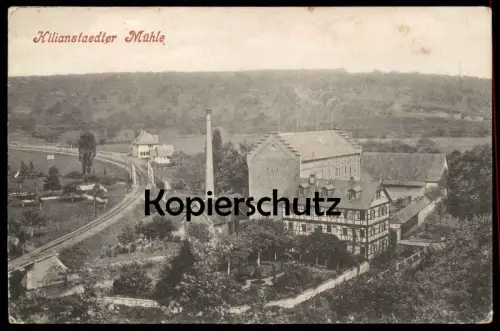 ALTE POSTKARTE KILIANSTAEDTER MÜHLE KILIANSTAEDTEN SCHÖNECK EISENBAHNLINIE Thylmann Ansichtskarte AK cpa postcard