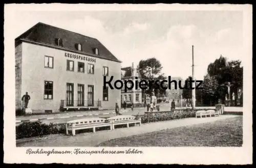 ALTE POSTKARTE RECKLINGHAUSEN KREISSPARKASSE AM LOHTOR 1943 SPARKASSE Ansichtskarte cpa AK postcard