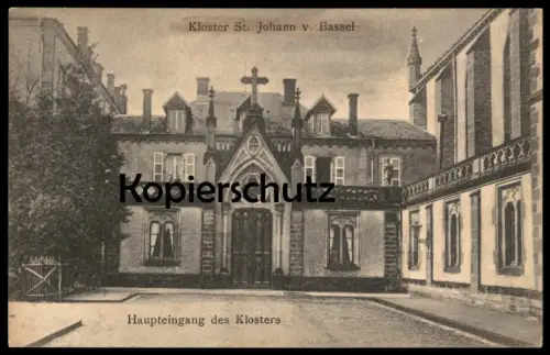 ALTE POSTKARTE KLOSTER ST. JOHANN VON BASSEL HAUPTEINGANG SAINT JEAN DE BASSEL BEI FÉNÉTRANGE Ansichtskarte cpa postcard