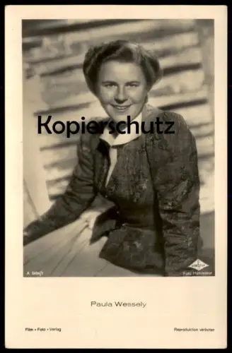 ALTE POSTKARTE PAULA WESSELY FILM-SCHAUSPIELERIN FRISUR HAAR actress acteur Wien Film Foto Ansichtskarte AK postcard cpa