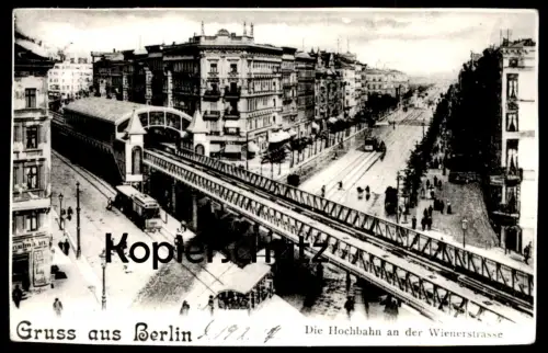 ÄLTERES REPRO FOTO BERLIN HOCHBAHN WIENERSTRASSE WIENER STRASSE BAHNHOF BAHN BERLIN ARCHIV FOTO RIECHEL station photo