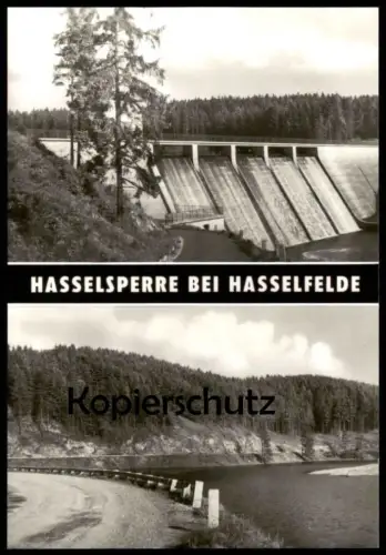 ÄLTERE POSTKARTE HASSELSPERRE HASSEFELDE TALSPERRE Stausee Staumauer Überlauf Oberharz Brocken Ansichtskarte postcard AK