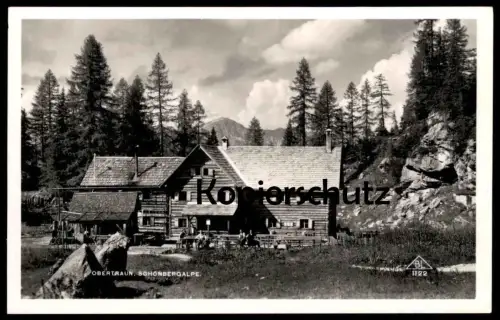 ALTE POSTKARTE OBERTRAUN SCHÖNBERGALPE SCHÖNBERGALM Alm Alpe Oberösterreich Österreich Austria Ansichtskarte AK postcard