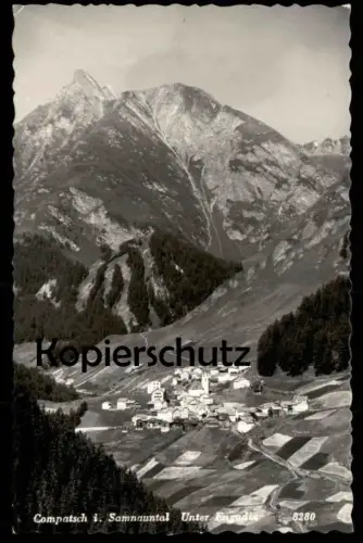 ÄLTERE POSTKARTE COMPATSCH SAMNAUN SAMNAUNTAL UNTER ENGADIN PANORAMA GRAUBÜNDEN Schweiz Suisse Ansichtskarte AK postcard