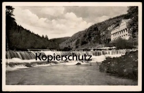 ALTE POSTKARTE EINGANG INS SCHWARZATAL BEIM CHRYSOPRASWASSERFALL WASSERFALL THÜRINGEN AK Ansichtskarte postcard cpa