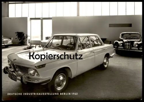 ÄLTERE POSTKARTE BERLIN DEUTSCHE INDUSTRIEAUSSTELLUNG 1962 DREI BMW EIN OPEL PKW Autos Auto car cars cpa postcard AK