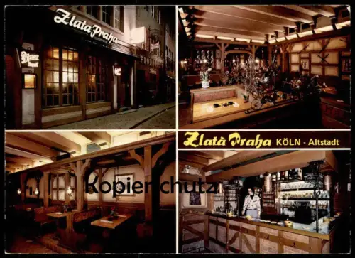 ÄLTERE POSTKARTE KÖLN ALTSTADT ZLATA PRAHA SALZGASSE 1 PILSNER URQUELL BIER INH. L. DOHMEN FLOHMARKT PINTE HANNEN ALT