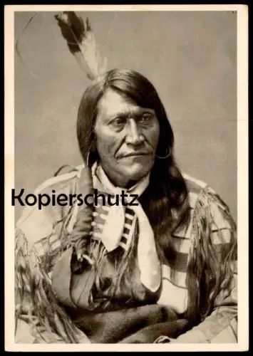 ÄLTERE POSTKARTE INDIANER TWO STRIKE NOMKAHPA BRULÉ SIOUX WAR CHIEF 1832-1915 INDIAN INDIO postcard cpa Ansichtskarte AK