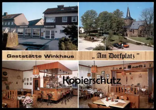 ÄLTERE POSTKARTE NACHRODT-WIBLINGWERDE GASTSTÄTTE WINKHAUS AM DORFPLATZ SPIELAUTOMAT AUTOMAT Ansichtskarte postcard cpa
