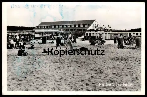 ÄLTERE POSTKARTE NES AMELAND STRANDGEZICHT HOTEL STEINVOORTE Friesland Ansichtskarte cpa postcard AK