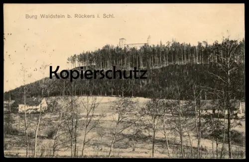 ALTE POSTKARTE BURG WALDSTEIN BEI RÜCKERS SCHLESIEN ZAMEK LESNA Borek Szczytna Walddorf postcard cpa Ansichtskarte AK