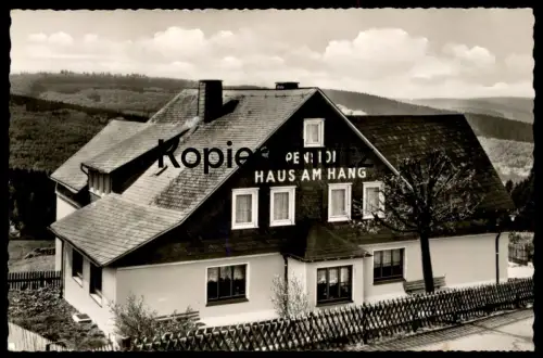 ÄLTERE POSTKARTE LANGEWIESE HOCHSAUERLAND PENSION HAUS AM HANG WILHELM MARTIN Winterberg Sauerland AK Ansichtskarte cpa