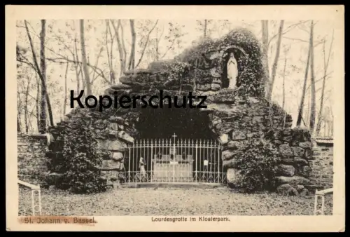ALTE POSTKARTE KLOSTER ST. JOHANN VON BASSEL LOURDESGROTTE SAINT JEAN DE BASSEL BEI FÉNÉTRANGE Ansichtskarte cpa AK