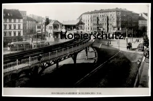 ÄLTERES REPRO FOTO BERLIN HOCHBAHN-BAHNHOF SCHLESISCHES TOR BAHN BERLIN ARCHIV FOTO RIECHEL station gare photo