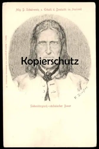 ALTE POSTKARTE SIEBENBÜRGISCH-SÄCHSISCHER BAUER SIEBENBÜRGEN K. ZIEGLER VEREIN ZUM ERHALT DEUTSCHTUM IM AUSLAND TRACHT