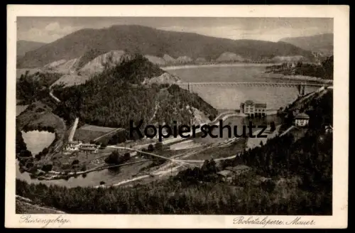 ALTE POSTKARTE RIESENGEBIRGE BOBERTALSPERRE MAUER Talsperre Jezioro Pilchowickie Pilchowice Ansichtskarte cpa postcard